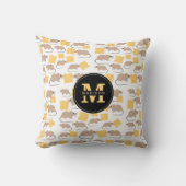 Cute Mouse Rodent Eating Cheese Pattern Kussen (Voorkant)