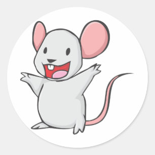 Cute Mouse Ronde Sticker