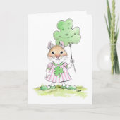 Cute Mouse Saint Patrick's Day kaart (Voorkant)