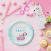 Cute Mouse  Stylish Beach   Papieren Bordje (Feest)