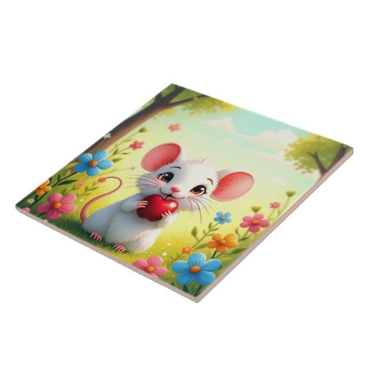 Cute Mouse Tegeltje (Zijkant)