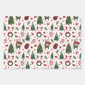 Cute Mouse Thed Kerstmis Pattern Inpakpapier Vel (Voorkant 3)