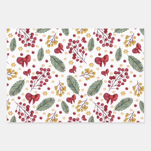 Cute Mouse Thed Kerstmis Pattern Inpakpapier Vel (Voorkant 2)