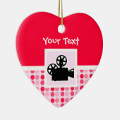 Cute Movie Camera Keramisch Ornament (Rechts)