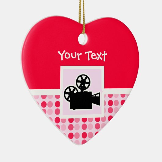 Cute Movie Camera Keramisch Ornament (Rechts)