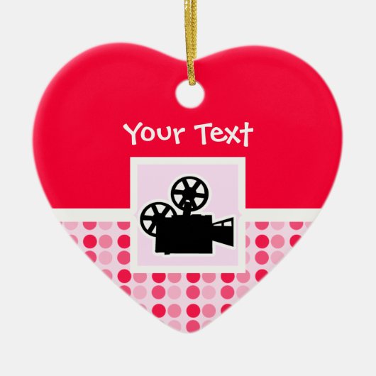 Cute Movie Camera Keramisch Ornament (Voorkant)