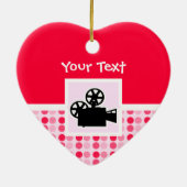 Cute Movie Camera Keramisch Ornament (Achterkant)