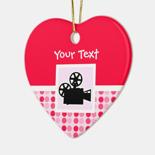 Cute Movie Camera Keramisch Ornament (Links)