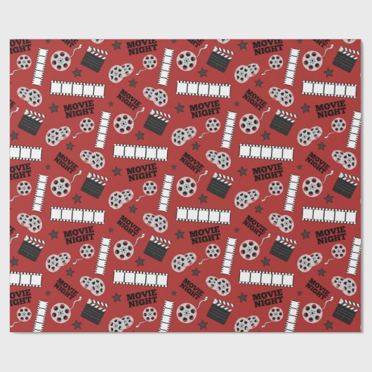 Cute Movie Theater party betegeld Cadeaupapier (Vlak)