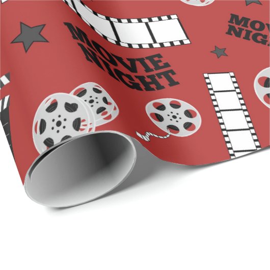 Cute Movie Theater party betegeld Cadeaupapier (Rol Hoek)