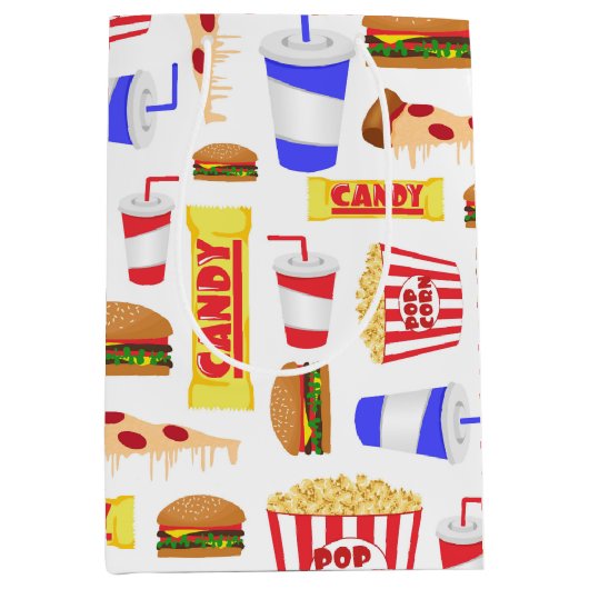 Cute Movie Theater party betegeld Medium Cadeauzakje (Voorkant)