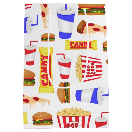 Cute Movie Theater party betegeld Medium Cadeauzakje (Achterkant)