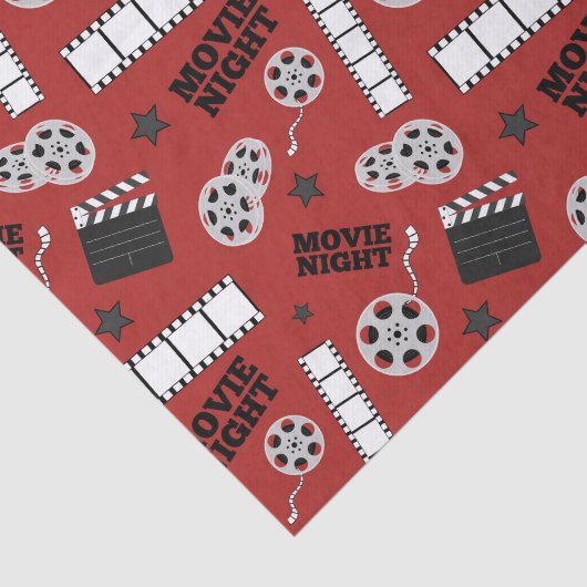 Cute Movie Theater party betegeld Tissuepapier (Detail)