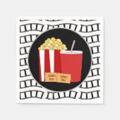 Cute Movie theater popcorn pop ticket party Servet (Voorkant)