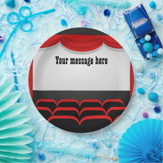 Cute Movie Theater themed add message party Papieren Bordje (Feest)