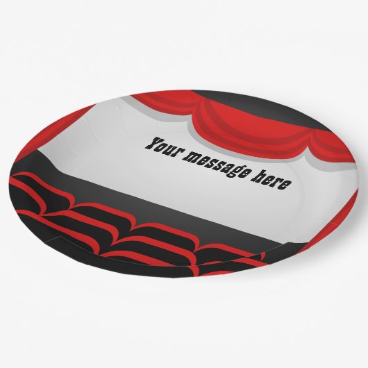 Cute Movie Theater themed add message party Papieren Bordje (Gekanteld)