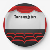 Cute Movie Theater themed add message party Papieren Bordje (Voorkant)