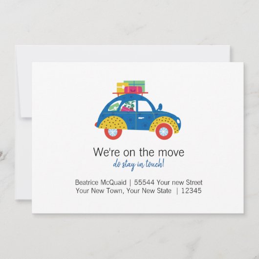Cute Moving Announcement | Nieuw adres Aankondiging (Voorkant)