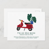 Cute Moving Announcement | Nieuw adres Briefkaart (Voorkant / Achterkant)