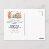 Cute Moving Announcement Pumpkin House Briefkaart (Achterkant)