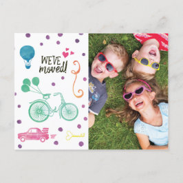 Cute Moving Announding Briefkaarten met Foto