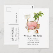 Cute Moving met Briefkaart voor het verplaatsen va (Voorkant / Achterkant)