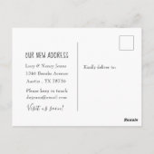 Cute Moving met Briefkaart voor het verplaatsen va (Achterkant)