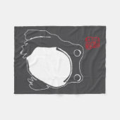 Cute Mpy Frog Japanese Ink - Traditional Art Humor Fleece Deken (Voorkant (Horizontaal))