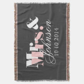 Cute Mr. en Mrs. gooien deken voor pas gehuwd paar (Voorkant Verticaal)