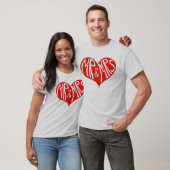 Cute Mr en Mrs Red Heart Shape Graphic T-shirt (Unisex)