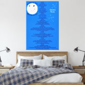 Cute Mr. Moon 40 x 60 inch Persoonlijke naam Canvas Afdruk (Insitu (Slaapkamer))