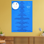 Cute Mr. Moon 40 x 60 inch Persoonlijke naam Canvas Afdruk (Insitu (Woonkamer))