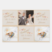 Cute Mr & Mrs Wedding Congrats Inpakpapier Vel (Voorkant)