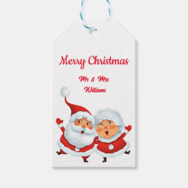 Cute mr. santa claus Gift Label Cadeaulabel