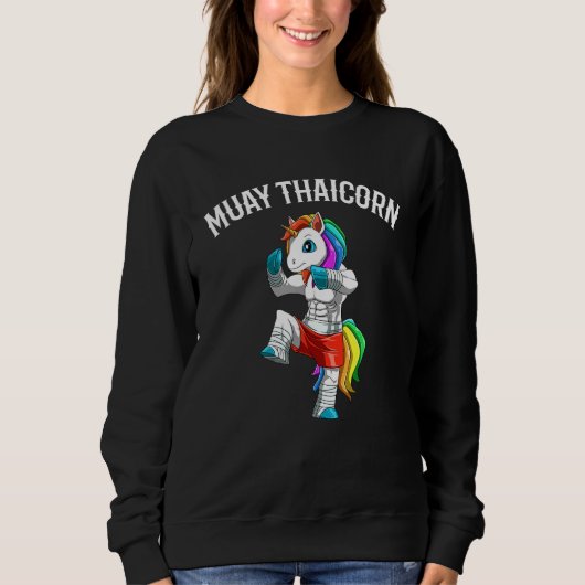 Cute Muay Thaicorn Thai Boxing and Kickboxing Un Trui (Voorkant)