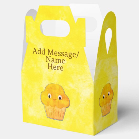 Cute Muffin Drawing Custom Name Bedankdoosjes (Geopend)