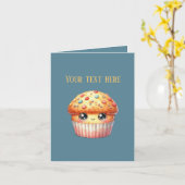 Cute muffin lovers Bakery vendors customizable Kaart (Gele Bloem)