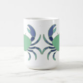 Cute mug with blue and green crab design koffiemok (Center)