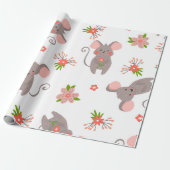 Cute muis cadeaupapier (Uitgerold)
