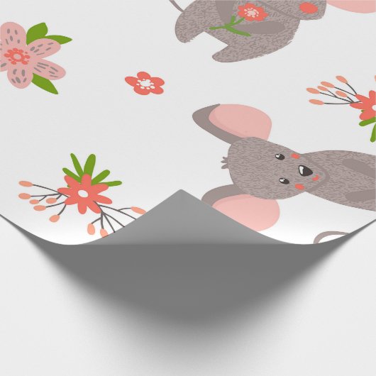 Cute muis cadeaupapier (Hoek)