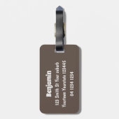 Cute muis koppel cartoon illustratie bagagelabel (Achterkant verticaal)