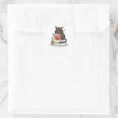 Cute Muis Leest - Boekliefhebber Sticker (Tas)
