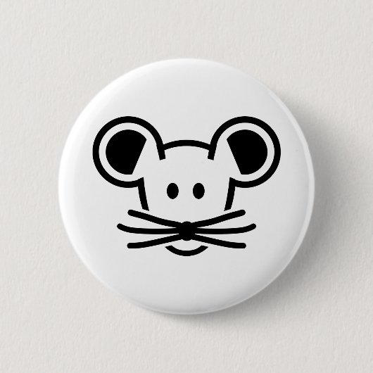 Cute muiskop ronde button 5,7 cm (Voorkant)