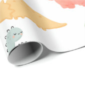 Cute multi-kleurige dinosaurussen voor kinderen me cadeaupapier (Rol Hoek)