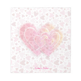 Cute Multicolor Hearts Notitieblok