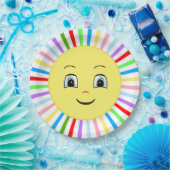 Cute Multicolored Happy Sunshine Papieren Bordje (Feest)