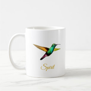 Cute multicolored hummingbird & calligraphy koffiemok
