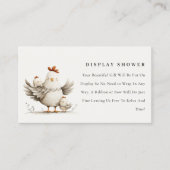 Cute Mum Baby Chick Display Shower Baby Shower Informatiekaartje (Voorkant)