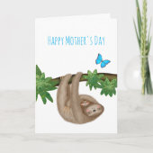 Cute mum & baby sloth-Moederdag Kaart (Voorkant)