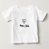Cute Mum & Dad Heart – Custom Name Baby T-Shirt (Voorkant)